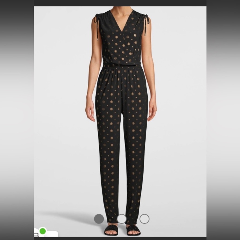 WHBM Black&gold knit jumpsuit. Size Small